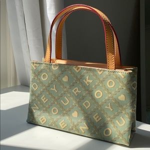 Dooney & Bourke Green Vinyl Monogram Mini Purse
